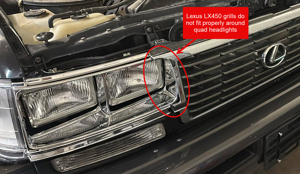 80 series Toyota Land Cruiser Quad Headlight Conversion Kits